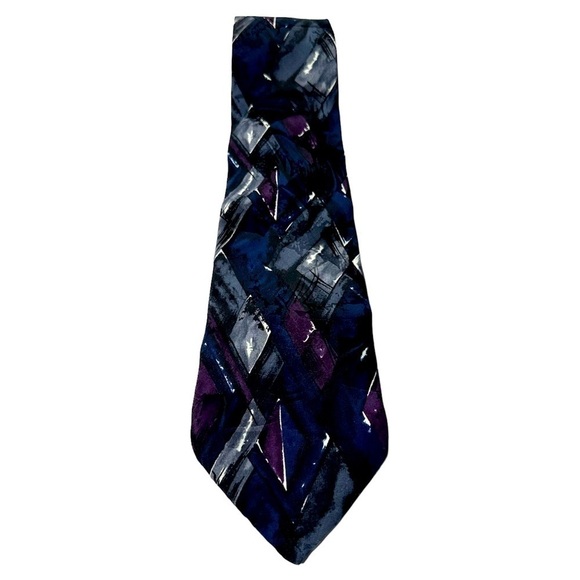 Como Collezion Geometric Theme 100% Silk Tie - Picture 1 of 5